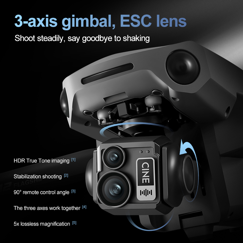 8K 3 Axis Gimbal Brushless 7.2 - đánh giá và giá Drone Gimbal Case