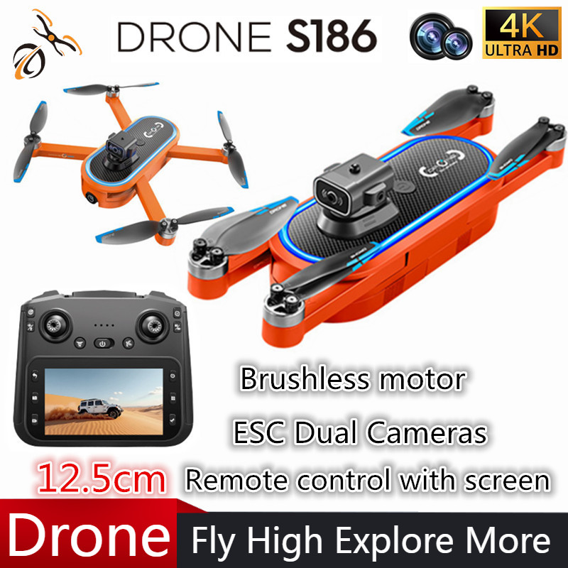 2025 S186 Drone Professional 4 - đánh giá và giá Drone Gimbal 2 Axis