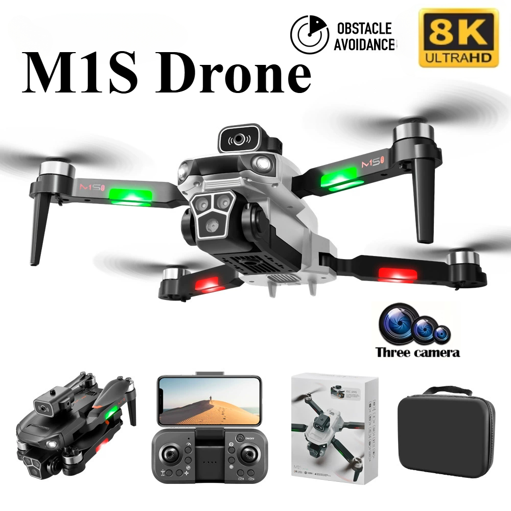 M1S Drone 8K Professional Trip - đánh giá và giá Drone Gimbal 3 Axis