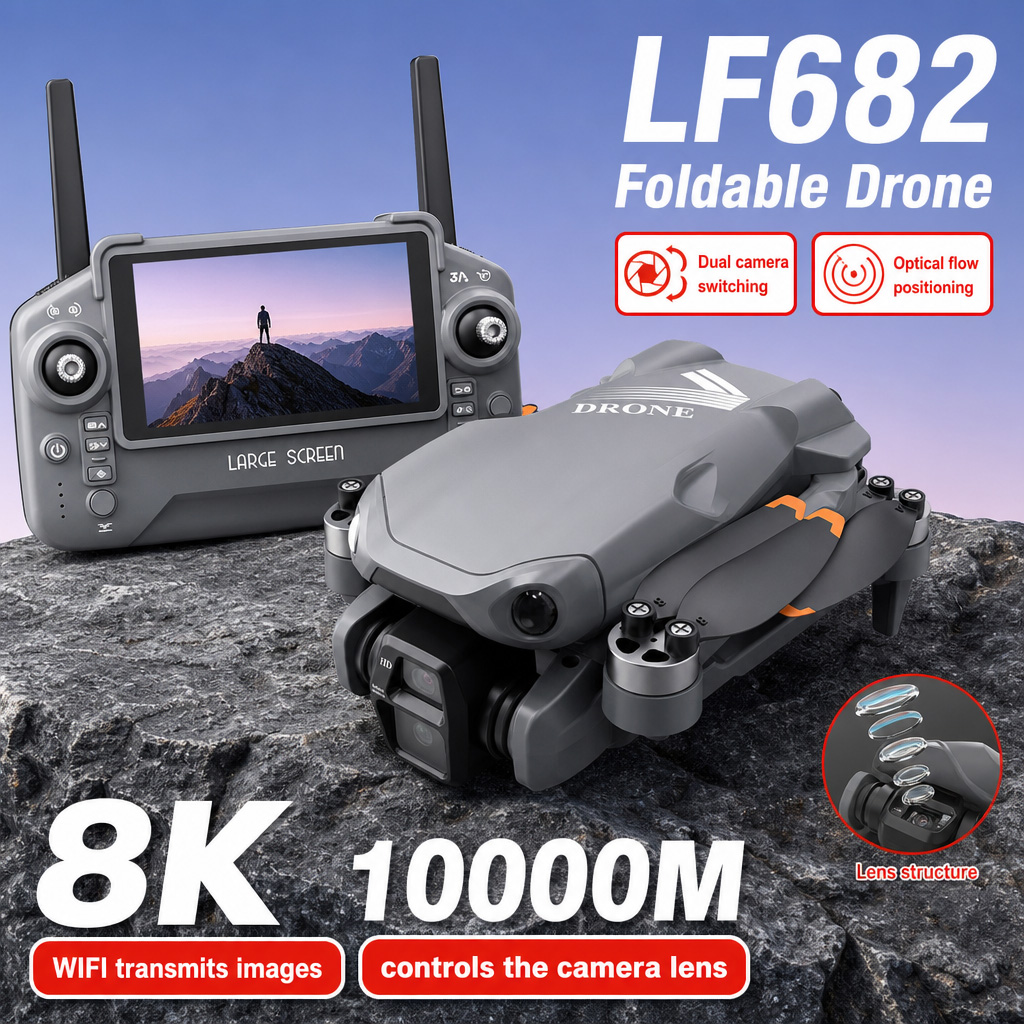 Aerial Photo LF682 Drone 8K HD - đánh giá và giá Drone Gimbal Mount