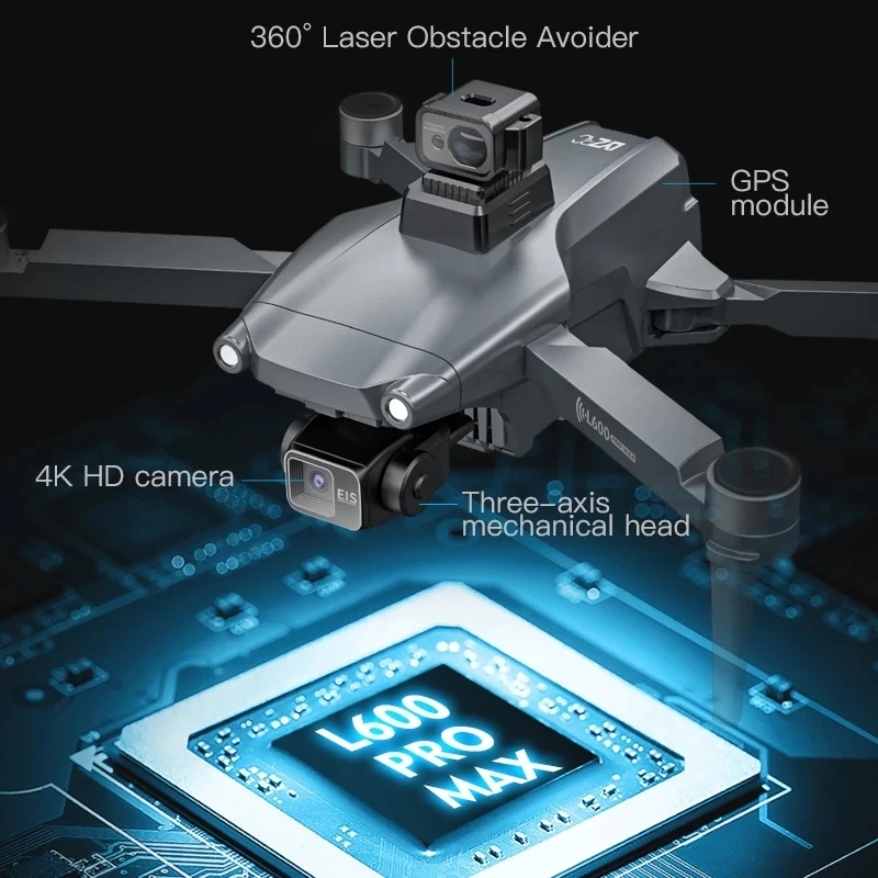 L600 PRO MAX GPS Drone Profess - đánh giá và giá Drone Gimbal Brushless